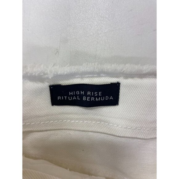 Habitual‎ Girls White Raw Hem Bermuda Denim Shorts Belted Size 10 NWT - Picture 8 of 12